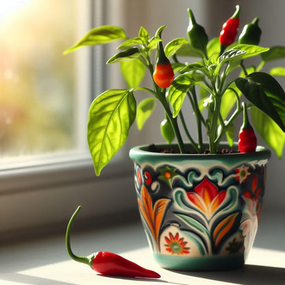 100+ SEEDS- Organic Cayenne Pepper Chilli Seeds - Kitchen Garden Pack- Non GMO