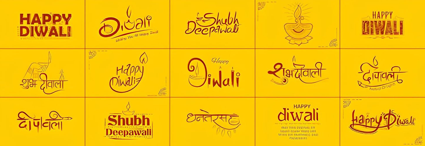 Tealight Candle Diya Holder Rangoli Set for Floor Decoration- Diwali, Navratri, Indian Festival Home Decor