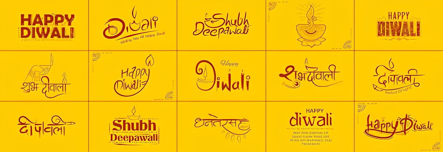 Tealight Candle Diya Holder Rangoli Set for Floor Decoration- Diwali, Navratri, Indian Festival Home Decor