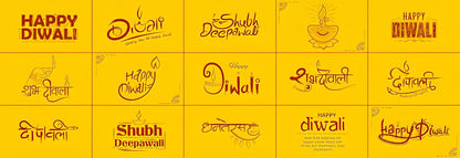 Tealight Candle Diya Holder Rangoli Set for Floor Decoration- Diwali, Navratri, Indian Festival Home Decor