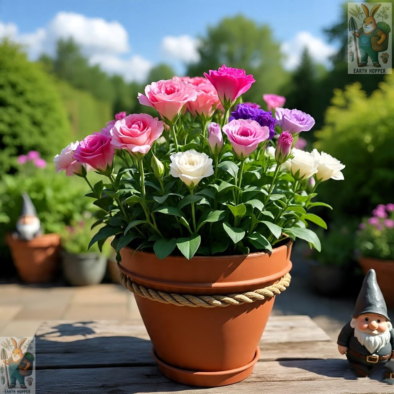 Earth Hopper 50+ SEEDS Lisianthus Flower Mix Colors Seed Pack, Easy Care & Fragrant & Air Purifying for Indoor & Outdoor Gardening