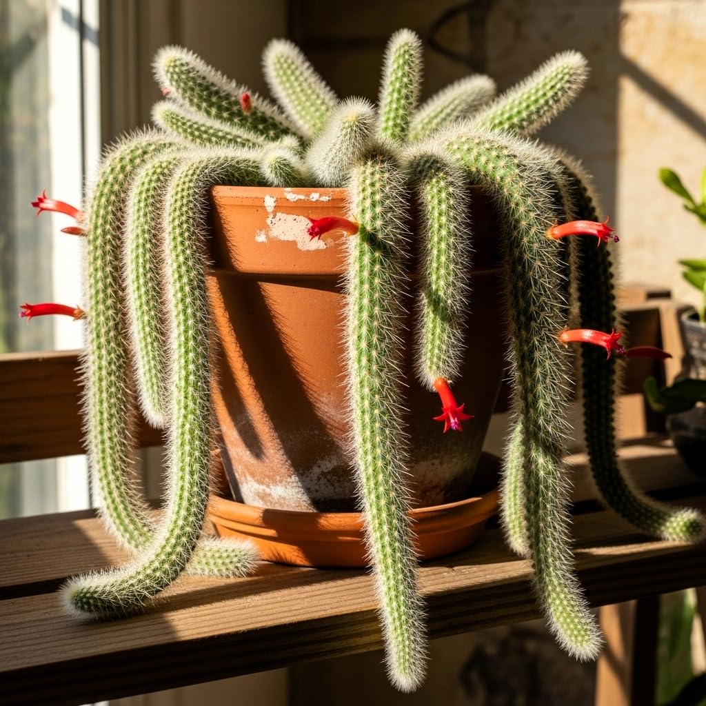 Earth Hopper All Season Monkey Tail Cactus Seeds - 50 Seeds Pack, Easy to Grow, Indoor Outdoor Plant, Natural Air Purifier