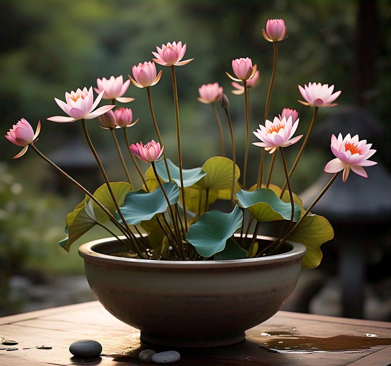 Pink Lotus Flower Seeds for Small Gardens - 15 Seeds, Compact Growth, Easy Maintenance