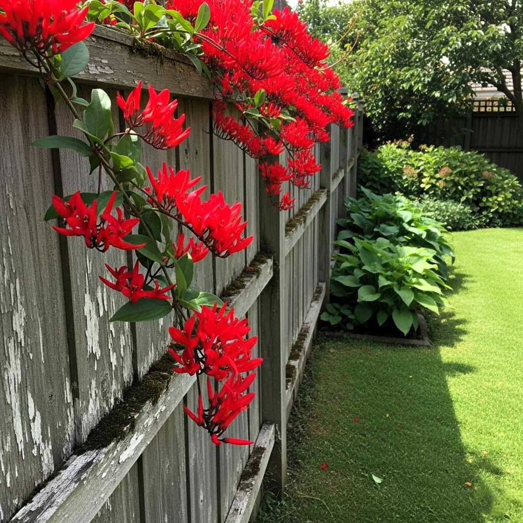 Jade Vine Flower Seeds - Pack of 60+ | All-India All-Season Planting | Easy Growth & Low Maintenance | Drought Resistant (RED)