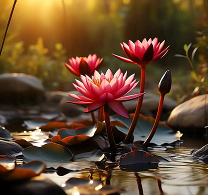 Earth Hopper Dwarf Lotus Hybrid Seeds - Mix Bowl, 60 Seeds Pack, Grow Indoor/Outdoor Both.