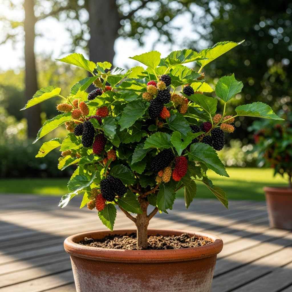 Exotic Dwarf Fruit Seeds Combo (60 Seeds) | Mulberry(sahtoot), Blueberry & Strawberry (20 Each) | All Season, Easy to Grow for Indian Home Gardens