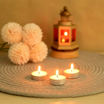 Tealight Candle Diya Holder Rangoli Set for Floor Decoration- Diwali, Navratri, Indian Festival Home Decor
