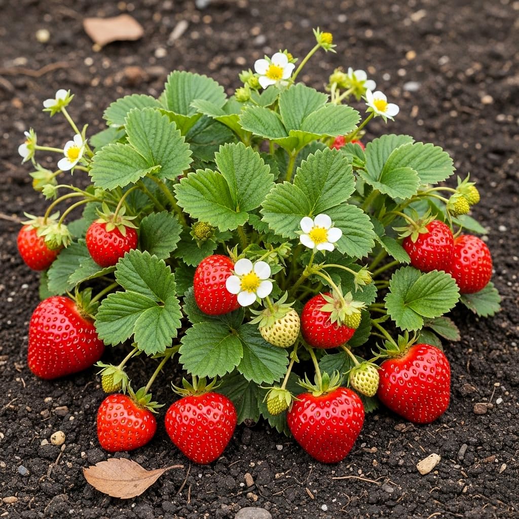Exotic Dwarf Fruit Seeds Combo (60 Seeds) | Mulberry(sahtoot), Blueberry & Strawberry (20 Each) | All Season, Easy to Grow for Indian Home Gardens