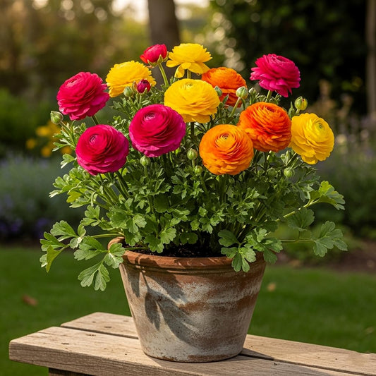 50 Seeds Ranunculus Flower Mix Colors Pack for Gardening, Low Maintenance, Air Purifying, Grow All Seasons