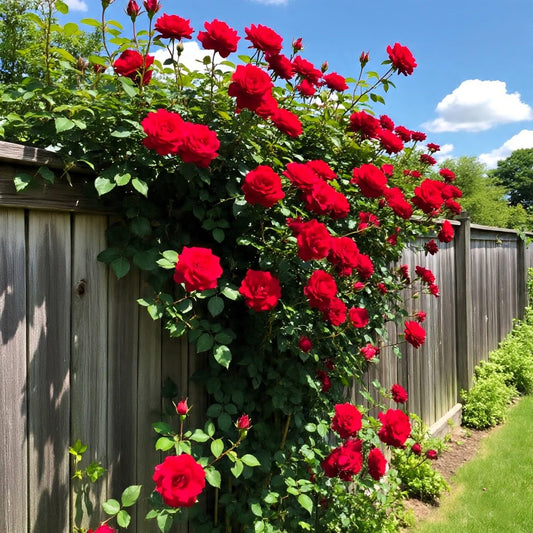 Earth Hopper Climbing Rose Hybrid Seeds Pack - Large Flowers- 70 Easy-to-Grow Seeds for Vibrant Blooms, Suitable for All Indian Climates (RED)