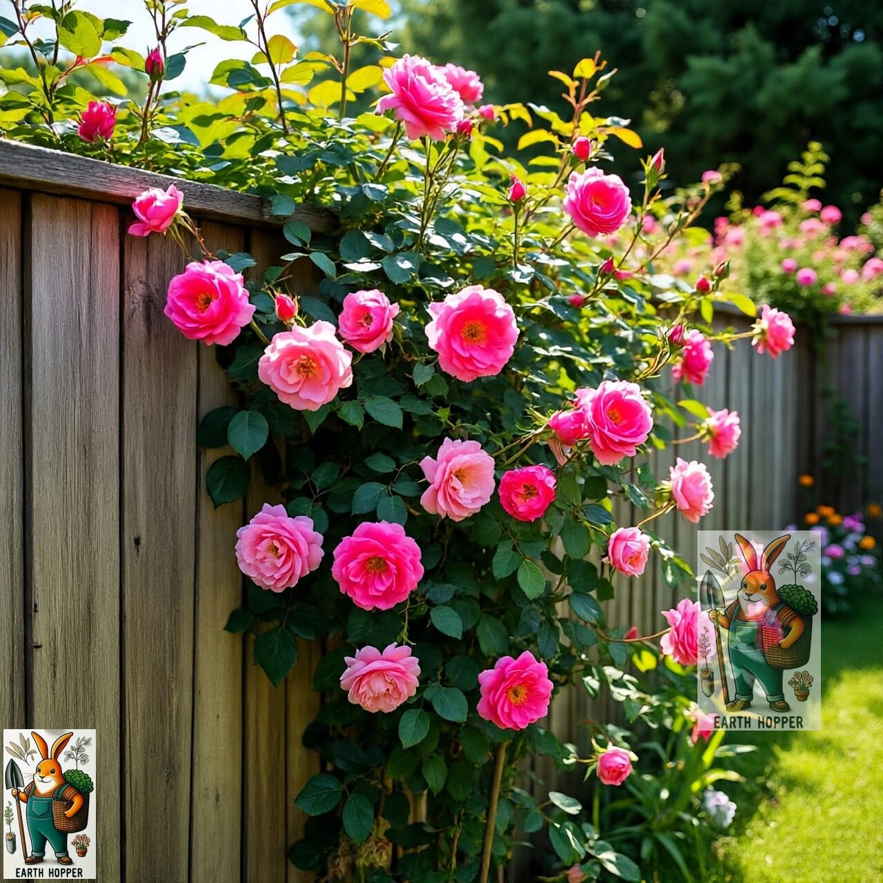 Earth Hopper Climbing Rose Hybrid Seeds Pack - Large Flowers- 70 Easy-to-Grow Seeds for Vibrant Blooms, Suitable for All Indian Climates (ALL IN ONE MIX)