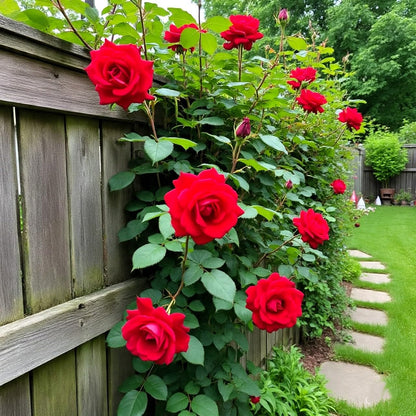 Earth Hopper Climbing Rose Hybrid Seeds Pack - Large Flowers- 70 Easy-to-Grow Seeds for Vibrant Blooms, Suitable for All Indian Climates (RED)