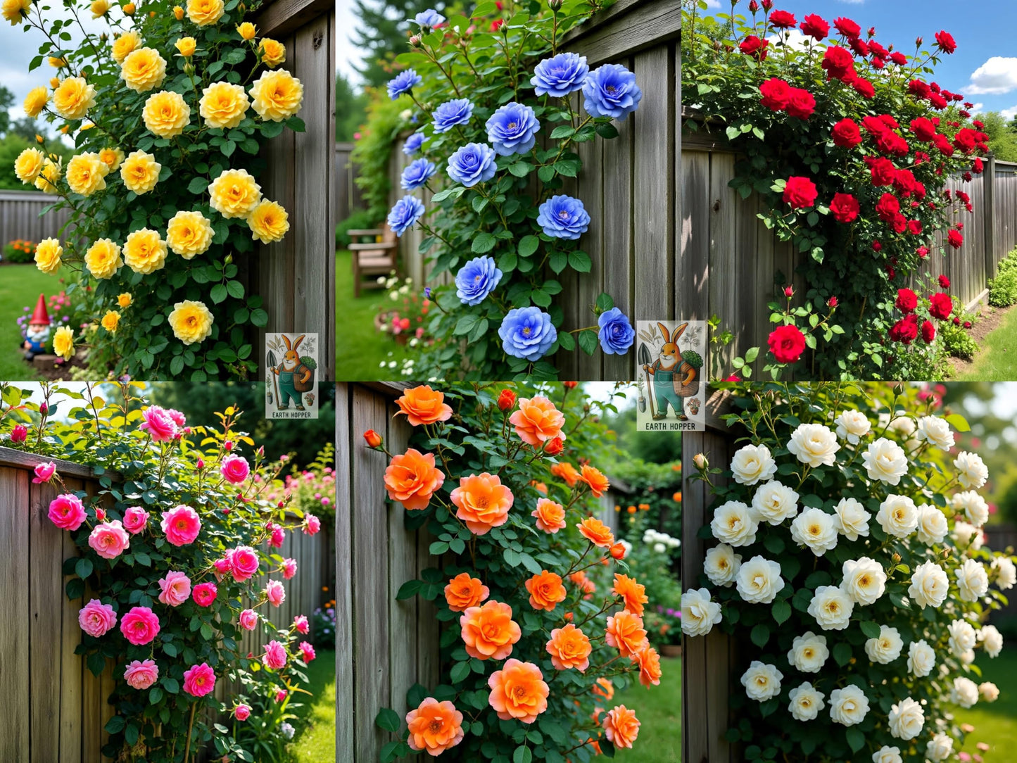 Earth Hopper Climbing Rose Hybrid Seeds Pack - Large Flowers- 70 Easy-to-Grow Seeds for Vibrant Blooms, Suitable for All Indian Climates (RED)