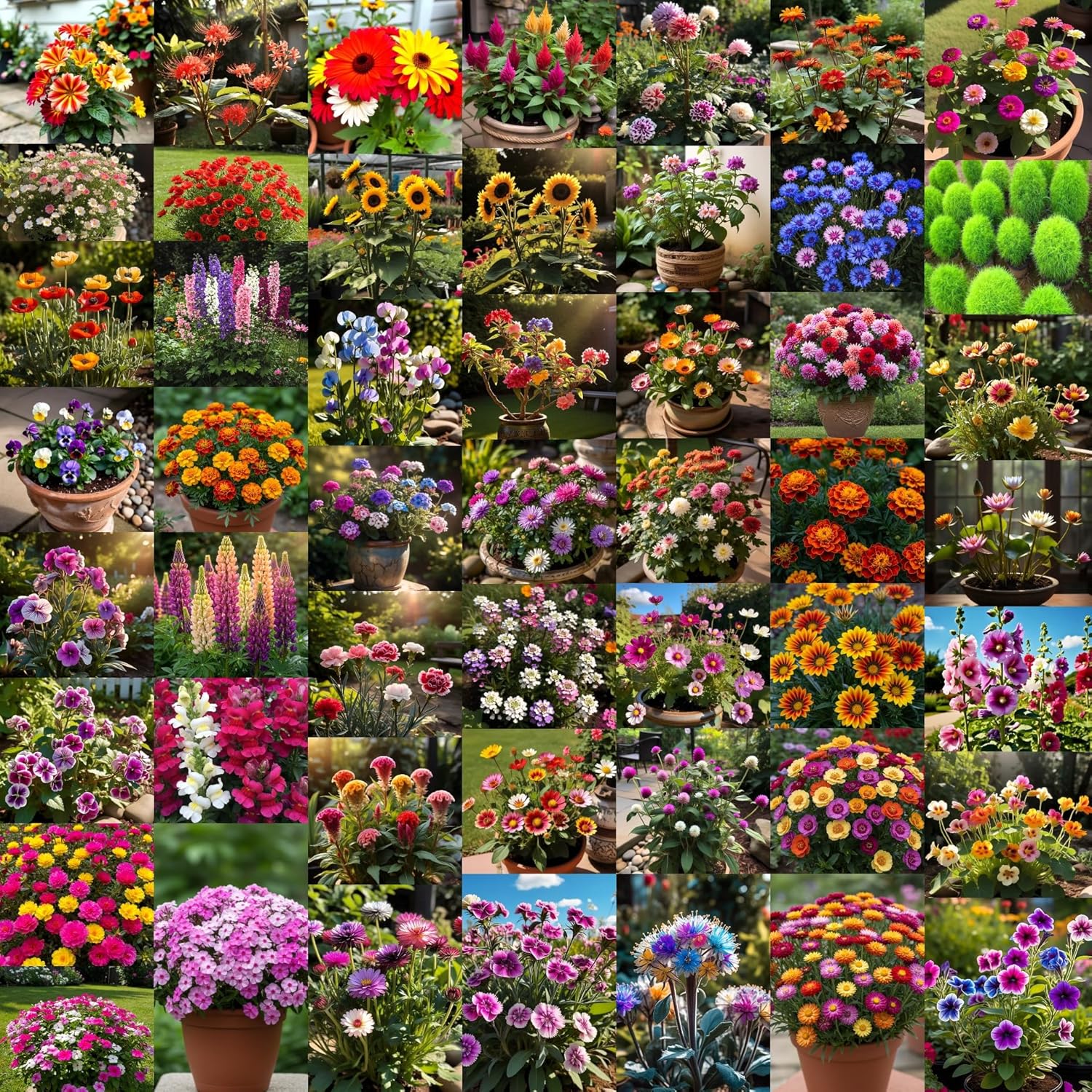 Low Maintenance Hybrid Flower Seeds Combo Pack- All Year Flower Seeds Supply (50 VARIETIES)